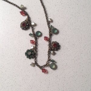 Swarovski Crystal Necklace Flower by Liz Palacios